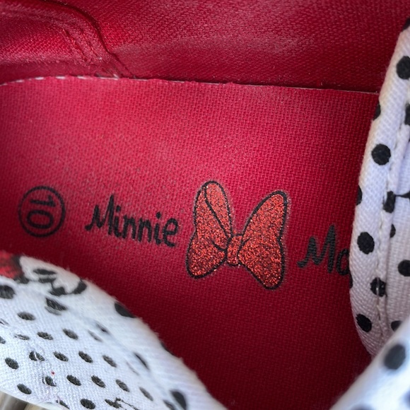 DISNEY Minnie Mouse Poka Dot Sneakers Size 10 - Picture 5 of 11